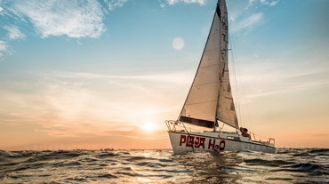 sunset sailing photo